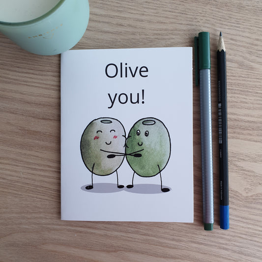 "Olive You" greeting card