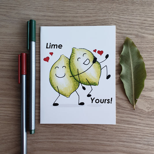 "Lime Yours" greeting card