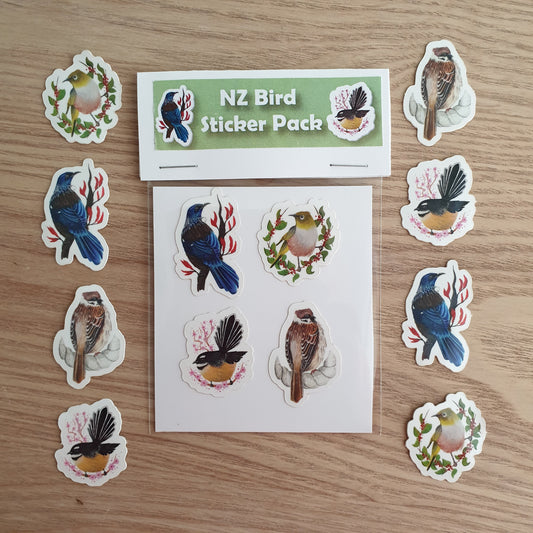 NZ Bird stickers - Pack of 8
