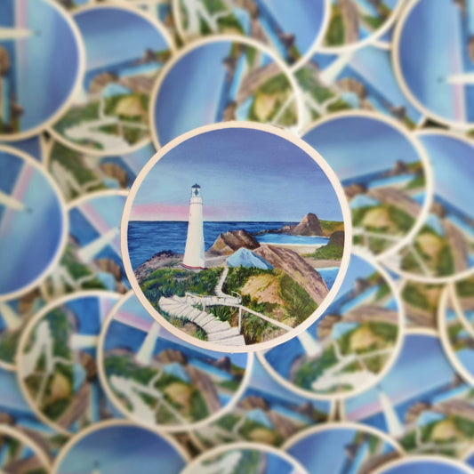 Round Landscape sticker - Castle Point