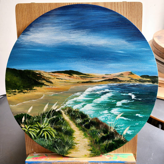 90 Mile Beach - Wooden board painting